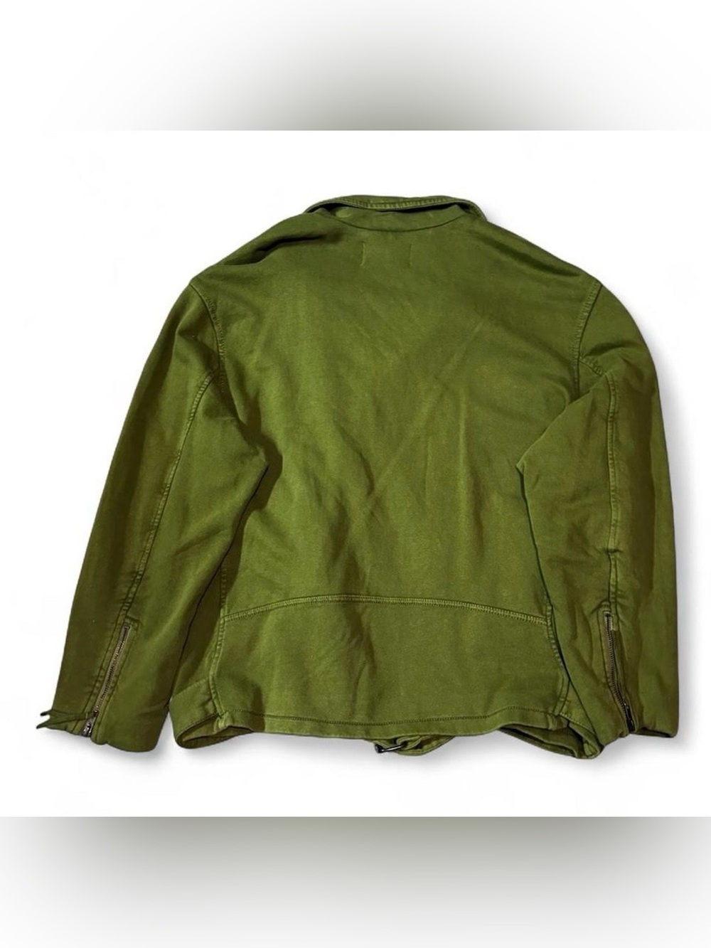 Free People Rebel Knit Olive Green Women’s Moto Jacket - Boho Indie - Picture 3 of 7
